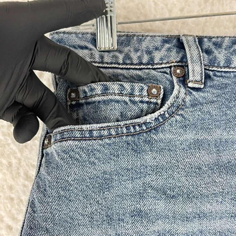 We the Free People Blue Denim A-Line Jean Skirt‎ Womens 100% Cotton Size 26